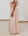 BASERANGE French organic cotton cable knit track pants BAS-TRCA-PO-SU25-CANTIL PINK